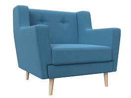 Кресло Брайтон Рогожка голубой - Фото предпросмотра