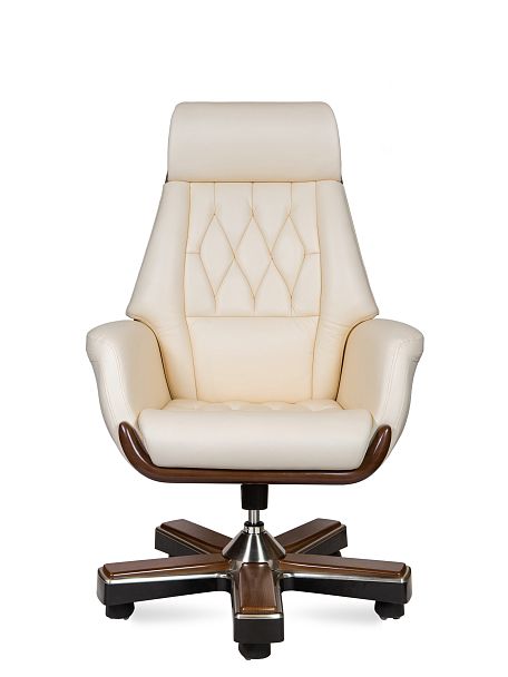 Кресло Трон / слоновая кость кожа - Вид 2