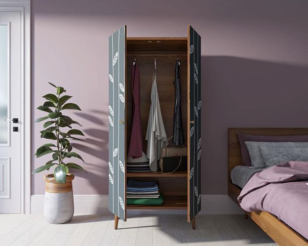 Шкаф малый двухстворчатый Berber принт 18 арт BB08/Print_18 - Вид 2