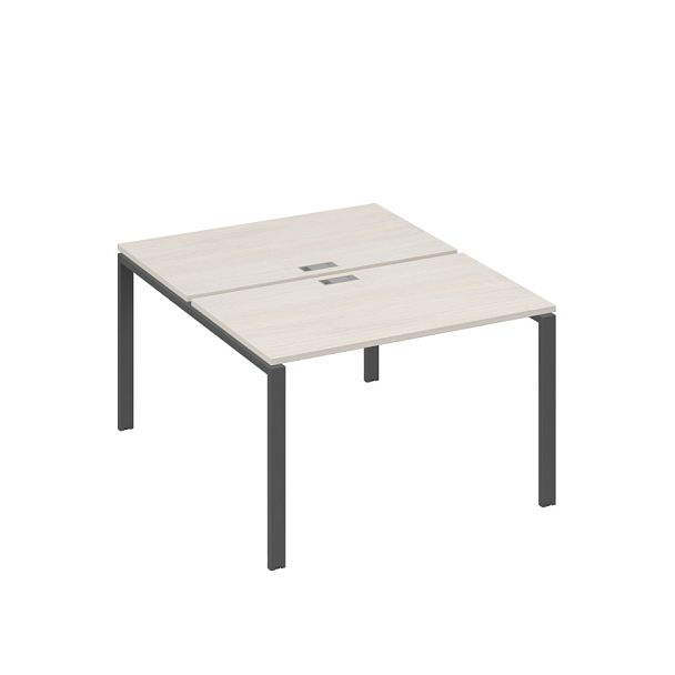 Рабочая станция на металлокаркасе UNO (2х120) A4 А4 Б1 173 БП дуб / металлокаркас антрацит - Вид 1