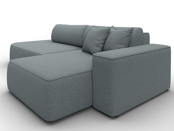 Диван угловой Лига-065 БП угол правый Рогожка серый - Вид 3