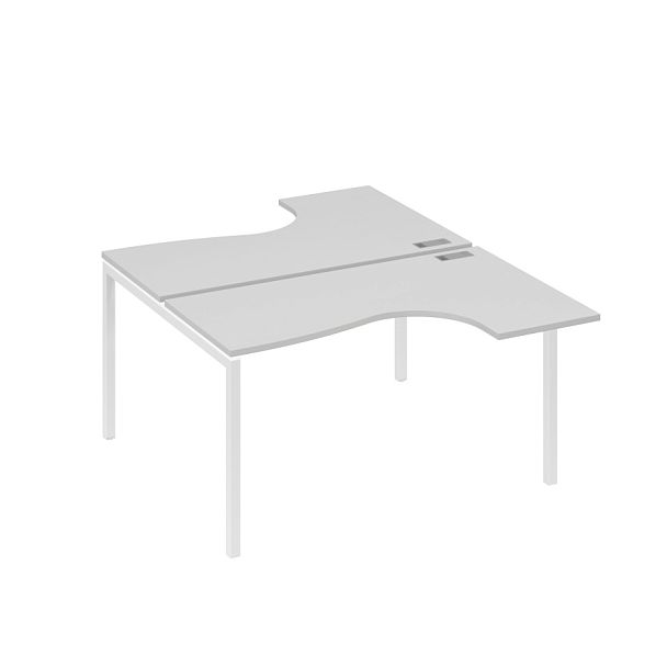 Станция каркас DUE столы (2х140) Классика A4 А4 Б2 181 БП серый / металлокаркас белый - Вид 1