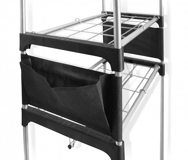 Вешалка-штанга  гардеробная SHT-WR11 черный/хром лак/черный - Вид 5