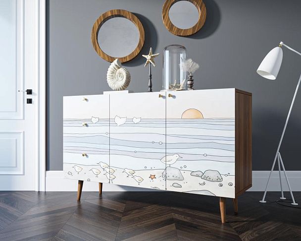 Комод Berber с двумя дверками и ящиками принт 10 арт BB17/Print_10 - Вид 2