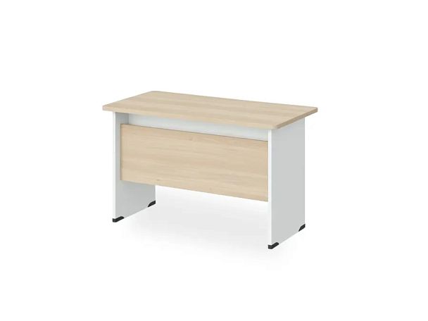 БЕРЛИН / BERLIN Стол прямой с вогнутой столешницей 850 мм 800х850х740 Акация/Белый - Вид 2