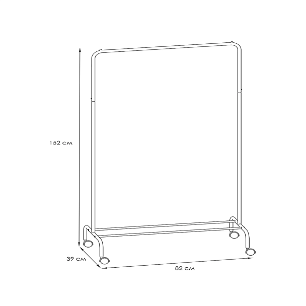 Вешалка для плечиков "Радуга-2", 1520х820х390 мм, передвижная, металл, черная, ВНП 299 Ч - Вид 3