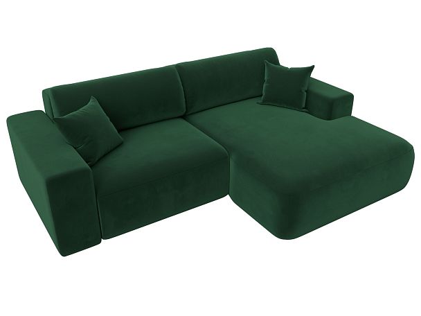 Диван угловой Лига-036 Классик правый угол Велюр зеленый - Вид 5