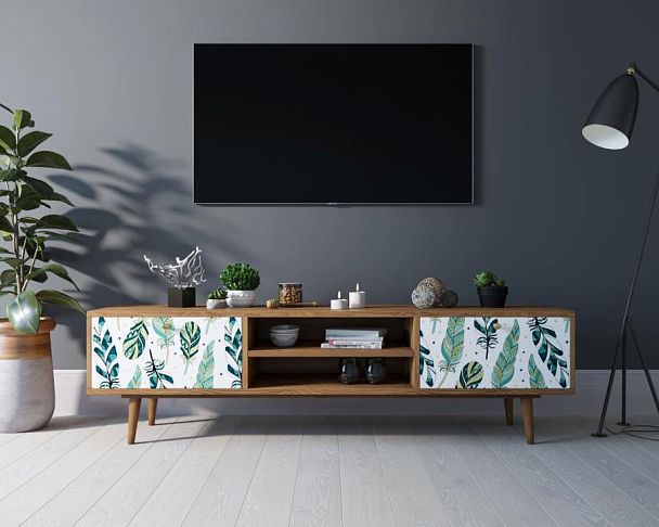 Комод Berber с нишей низкий под TV принт 44 арт BB49/Print_44 - Вид 4