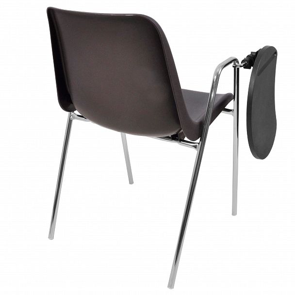 Стул Vicenza (4 ножки с подлокотниками + столик TLT), Каркас хром, коричневый - Вид 2