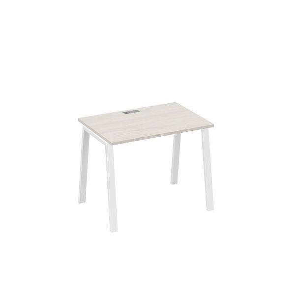 Стол письменный на металлокаркасе TRE A4 А4 Б3 012 БП дуб / металлокаркас белый - Вид 1