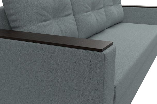 Диван прямой Атланта Лайт без стола Рогожка серый - Вид 4