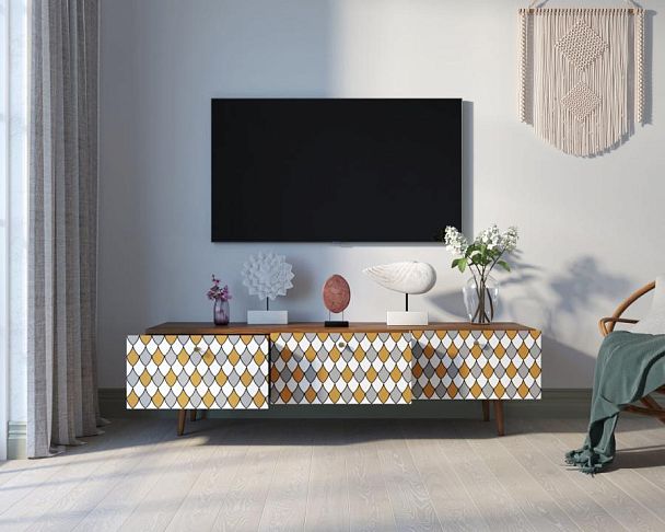 Комод Berber с ящиками низкий под TV принт 22 арт BB19/Print_22 - Вид 2