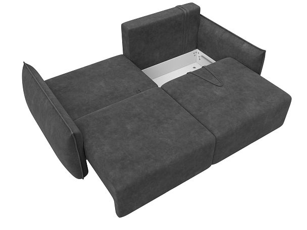 Диван прямой Лига-051 НПБ Велюр серый - Вид 8