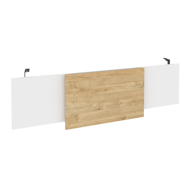 Onix Direct Царга стола руководителя O.M-CSR-5 Белый бриллиант/Тиквуд светлый/Антрацит металл 1540*450*54 - Вид 1