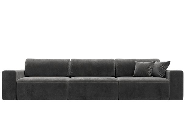 Диван прямой Лига-036 НПБ Классик Лонг Велюр серый - Вид 2