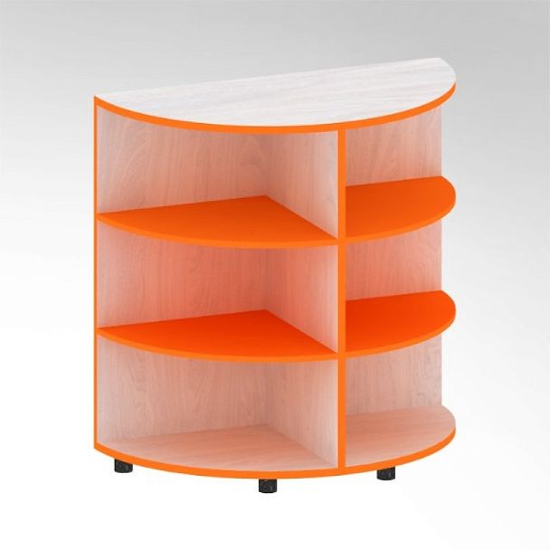 Стеллаж полукруглый (Цветные полки) - Вид 1