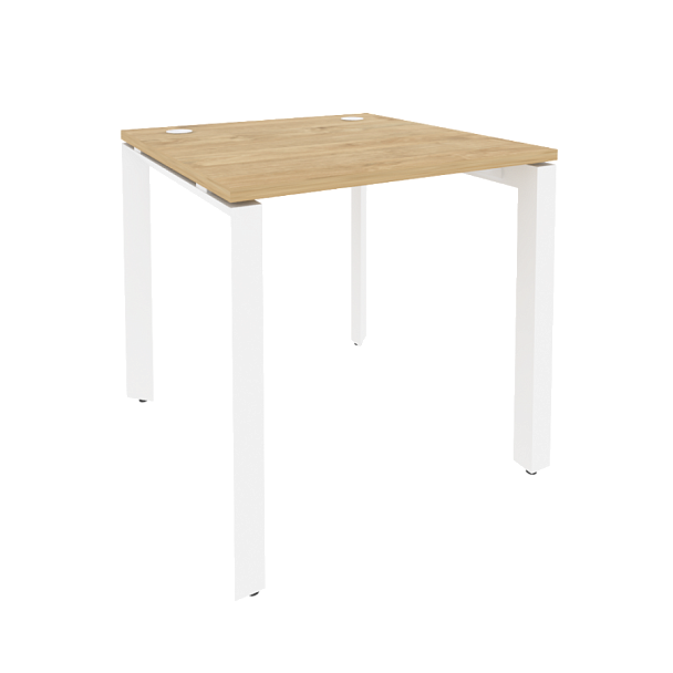 Onix Стол рабочий на П-образном м/к O.MP-SP-0.8 Тиквуд светлый/Белый металл 780*800*750 - Вид 1
