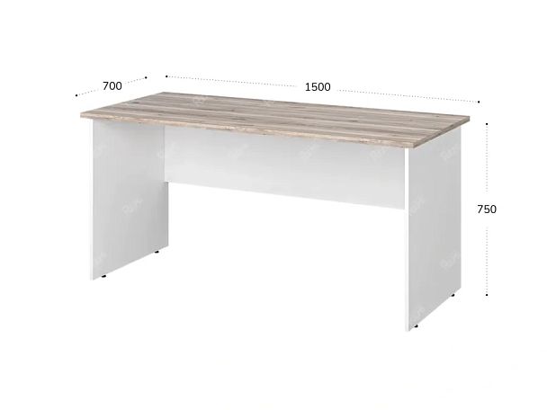 TANDEM RTD027-150-MA Стол прямоугольный ун-й 1500х700х750 Дуб Маувелла/Белый - Вид 2