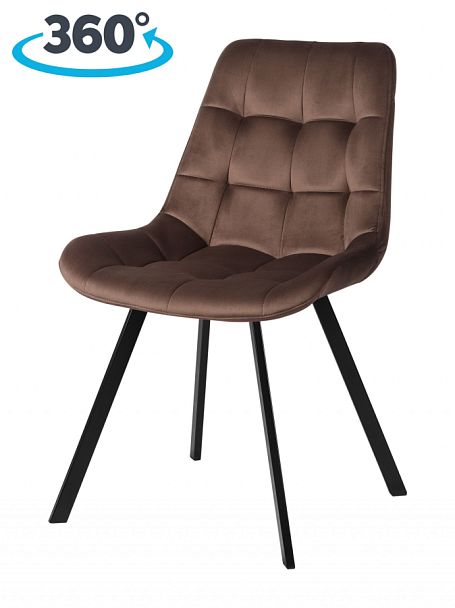 Комплект стульев поворотных Эйден М, Confetti coffee/черный, 4 шт. - Вид 1