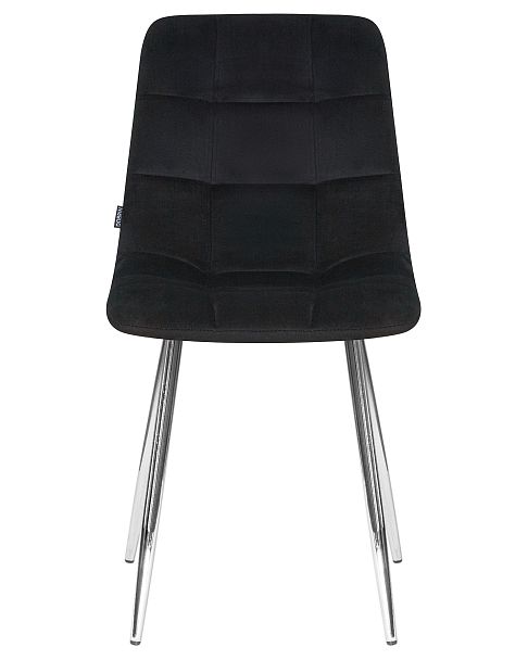 Стул обеденный DOBRIN ALEX (хром ножки, черный велюр (V108-77), ) - Вид 6