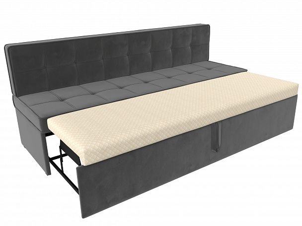 Кухонный диван Техас (полностью велюр серый) - Вид 6