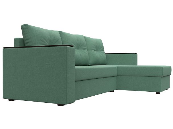 Диван угловой Атланта Лайт Б/С правый угол Рогожка зеленый - Вид 3