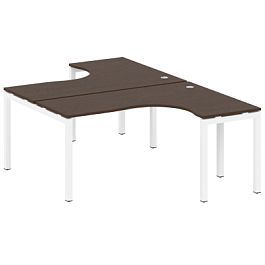 Metal System Quattro Р. ст. криволинейная на П-образном м/к 50БП.РАС-СА-2.4 Венге/Белый металл 1600*2435*750 - Фото предпросмотра