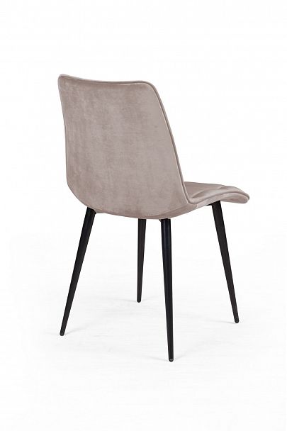 Стул UNO soft, бархат пепельно-серый 25 / чёрный конус - Вид 5