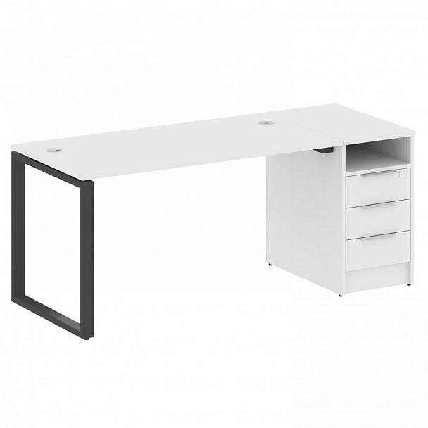 Рабочая станция "Metal System" БО.РС-СТП -1.3 белый/антрацит - Вид 1