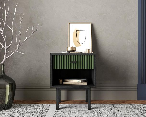 Тумбочка с верхним ящиком Emerson арт EM11/green/L - Вид 5