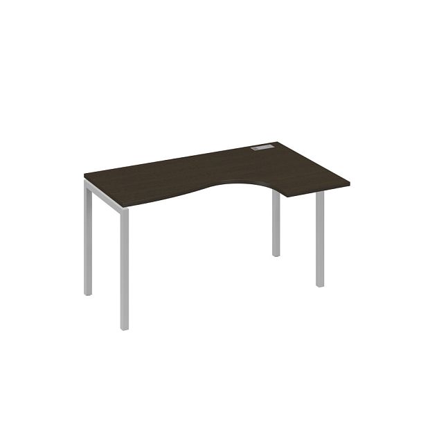 Стол эргономичный правый "Классика" на металлокаркасе DUE A4 А4 Б2 034 БП венге / металлокаркас серый - Вид 1