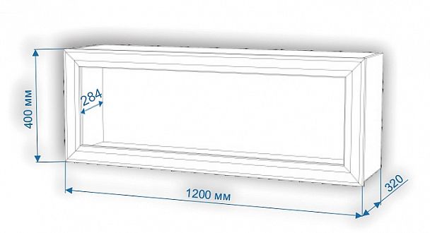 Полка книжная Нобиле ПН-ФС Шамони/Крем - Вид 3