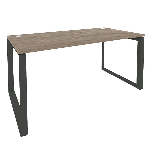 Onix Стол рабочий на О-образном м/к O.MO-SP-4.8 Тиквуд темный/Антрацит металл 1580*800*750 - Вид 1