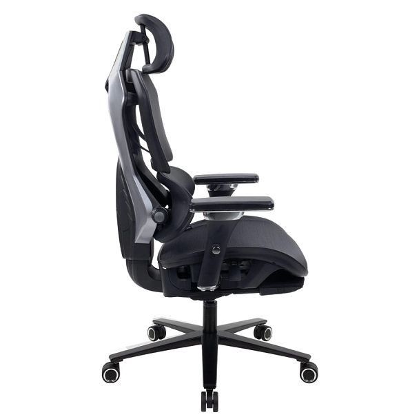 Кресло ATRONE (АТРОН) "Optimus ER-707", адаптивный механизм со слайдером, сетка, черный/серый, 532967 - Вид 4