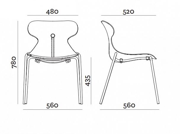 Стул Mariquita 165/D cyan, стопируемый - Вид 2