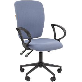 Кресло CHAIRMAN 9801 BLACK, ткань серии Т, голубой - Фото предпросмотра