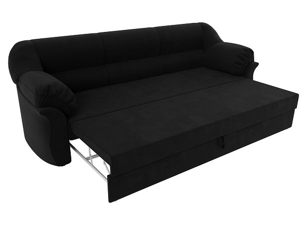 Диван прямой Карнелла (полностью микровельвет черный) - Вид 7
