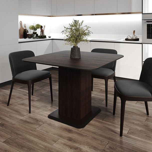 Стол Denver 110+40, квадрат раздвижной, шпон - Вид 4