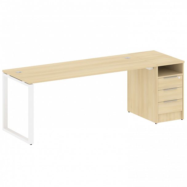 Рабочая станция "Metal System" БО.РС-СТП -1.5 акация/белый - Вид 1