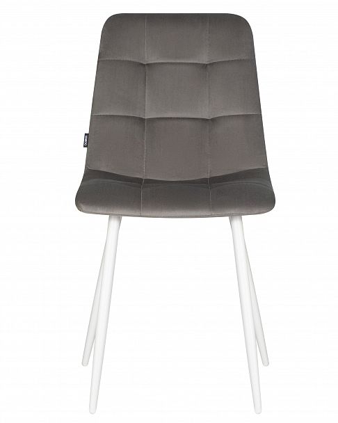 Стул обеденный DOBRIN CHILLY (Темно-серый Holland 18, основание белое) - Вид 6