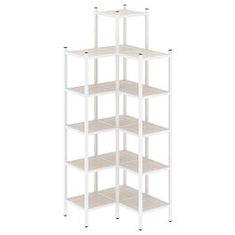 Loft Угловой внутренний стеллаж наборный VR.L-46 Денвер светлый/Белый металл 862*862*2280 - Фото предпросмотра