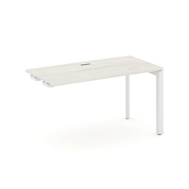 Style Project Next Стол-приставка к опор. элем. SN-59P.OPRS-012 Дуб Наварра/Металл Белый/Белый Заглушка 1180*700*750 - Вид 1