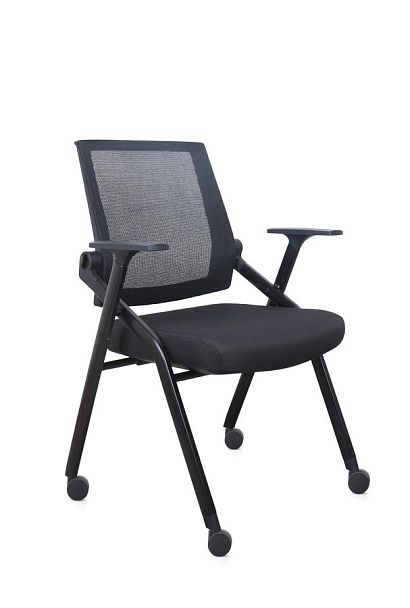 Стул / Circle black / черная сетка/черная ткань/ролики - Вид 1