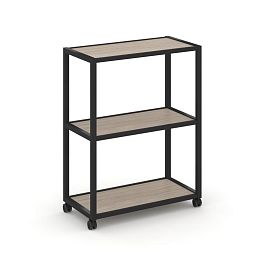 Shelf Mobile Стеллаж 3 уровня 1 секция VR.LT-STK-301.08 Дуб Аттик/Металл Черный 800*400*1046 - Фото предпросмотра