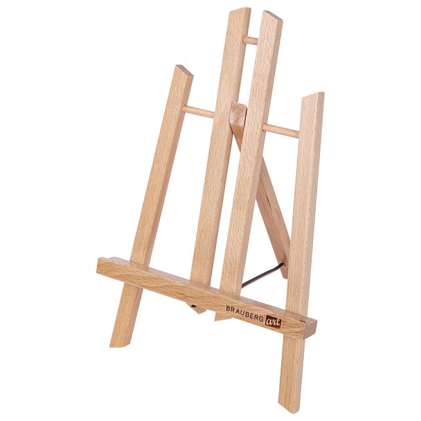 Мольберт настольный из бука 19х16х28 см, высота холста до 30 см, лакированный, BRAUBERG ART CLASSIC, 192253 - Вид 1