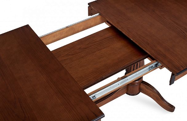 Стол деревянный раздвижной Кайнс 160(200,240)х100х76 Античный орех с черной патиной - Вид 6