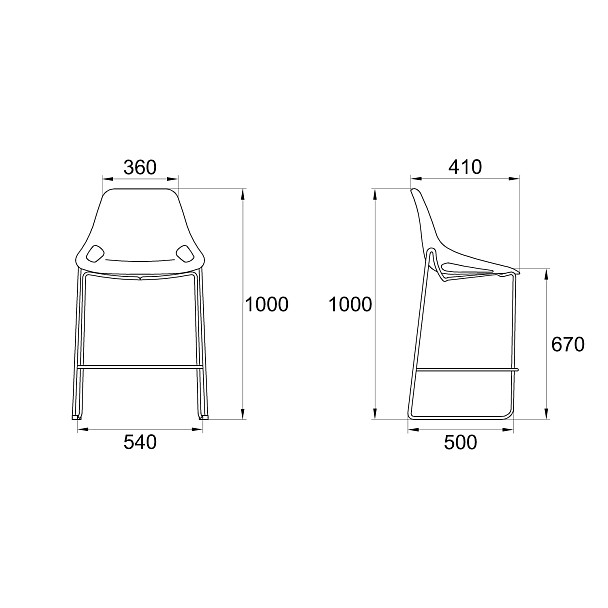 Стул Q5 (пруток, барный), серый - Вид 6