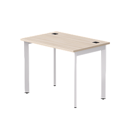 Стол прямой Everprof EVO на металлокаркасе 980х670х755 мм опоры 45гр Дуб Соната/Белый - Фото предпросмотра