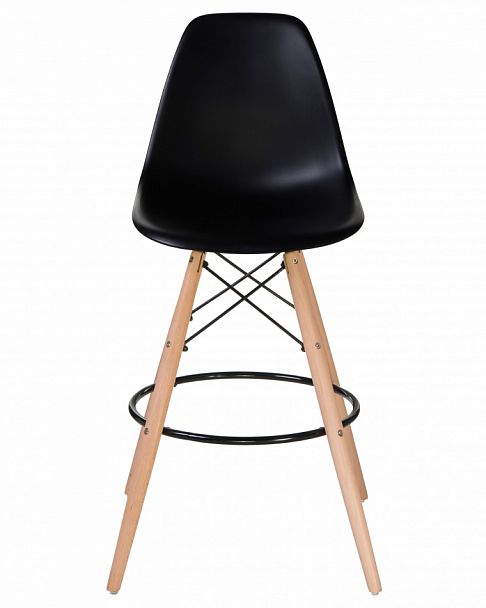 Стул барный DOBRIN DSW BAR (ножки светлый бук, цвет сиденья чёрный (B-03)) - Вид 6