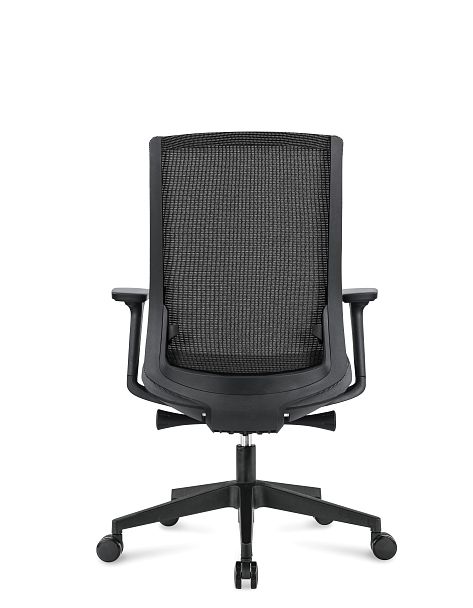 Кресло офисное Ruby black LB / черный пластик / черная сетка / черная ткань - Вид 2